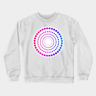 Geometric Pink/Purple/Blue Spiral Crewneck Sweatshirt